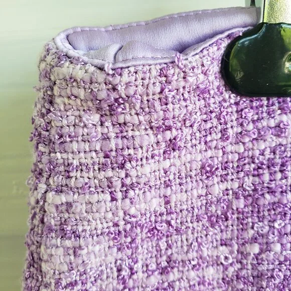 Alice and Olivia lavender tweed mini skirt fully lined - Picture 2 of 9